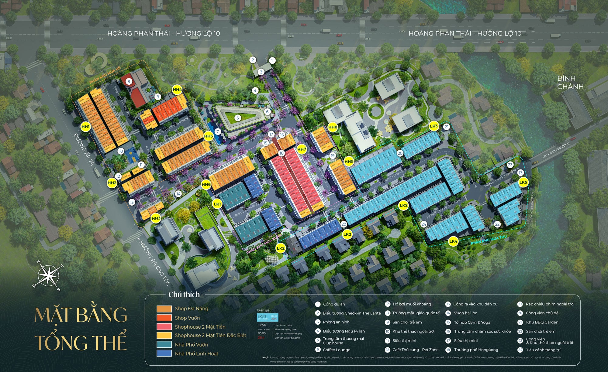 Mặt bằng tổng thể dự án The Larita